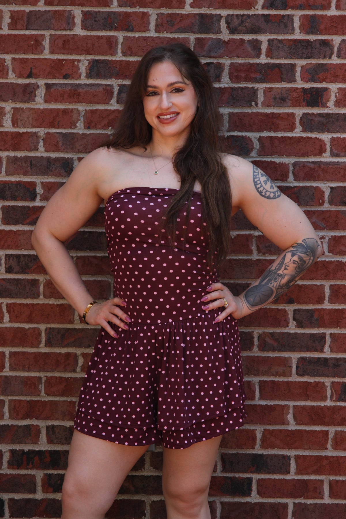 Francesca Polka Dot Romper