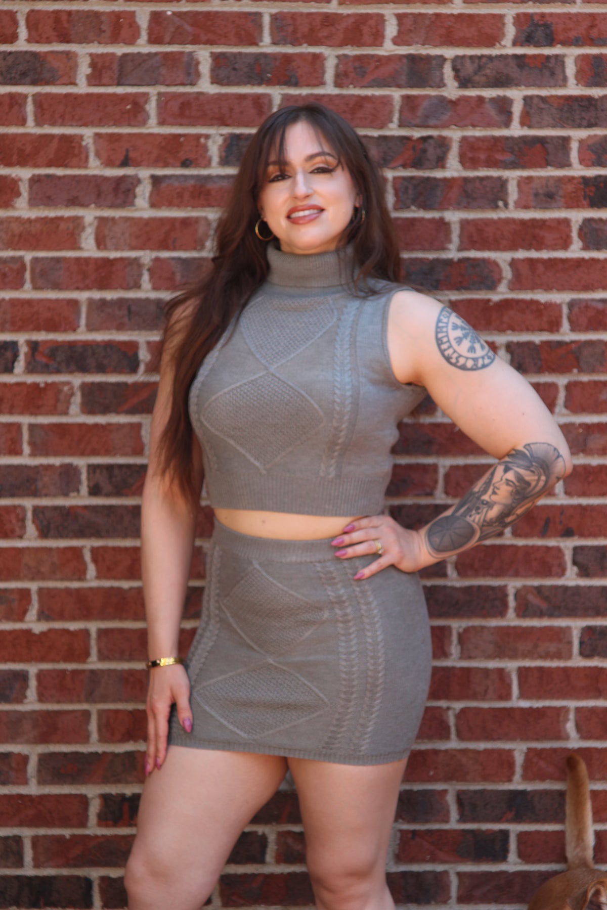 Lyla Turtleneck and Skirt Set