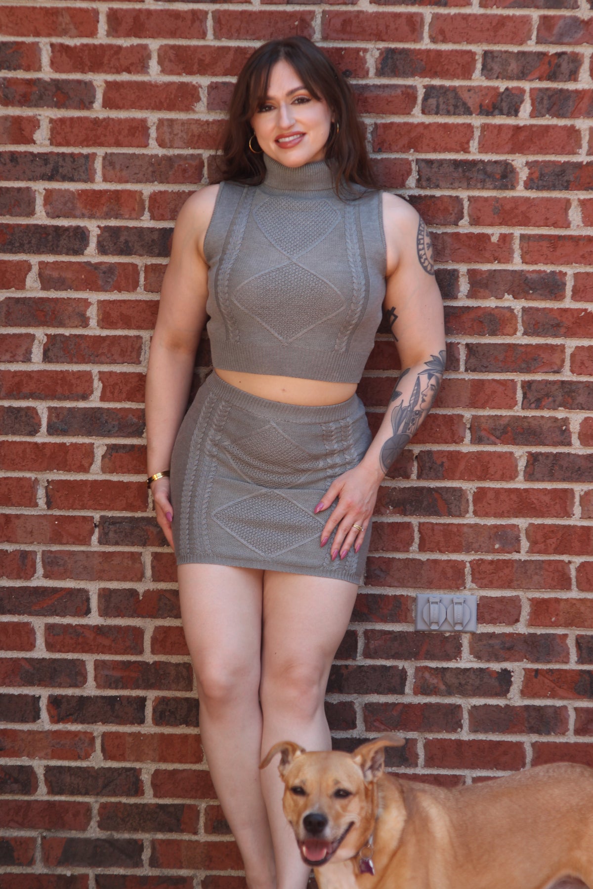 Lyla Turtleneck and Skirt Set