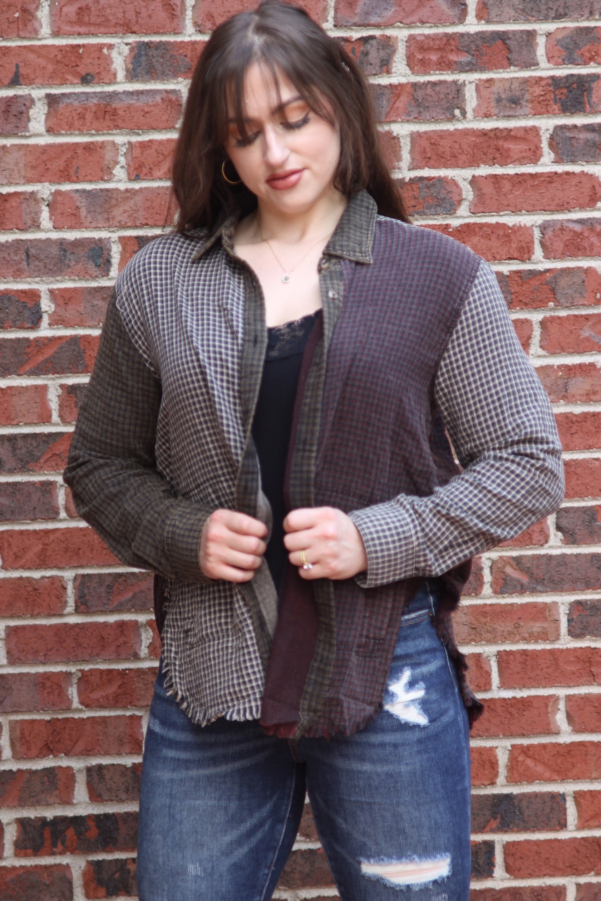 Kaylee Multicolor Distressed Shirt