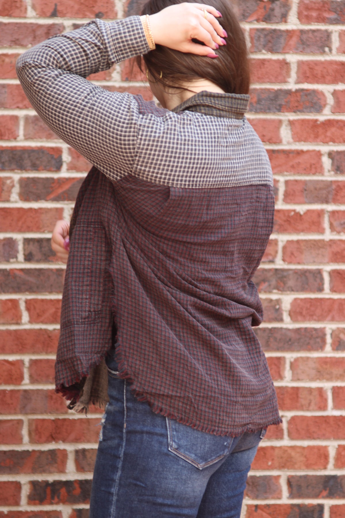 Kaylee Multicolor Distressed Shirt