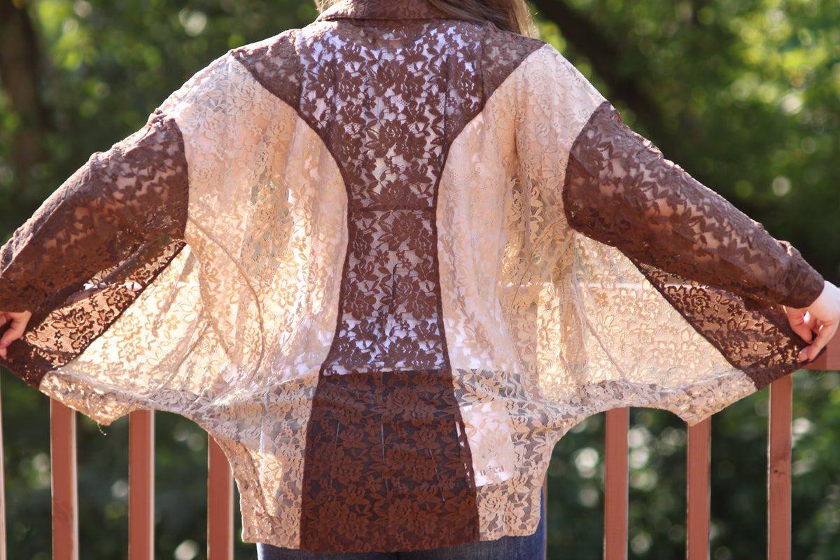 Elena Lace Button-Down Top