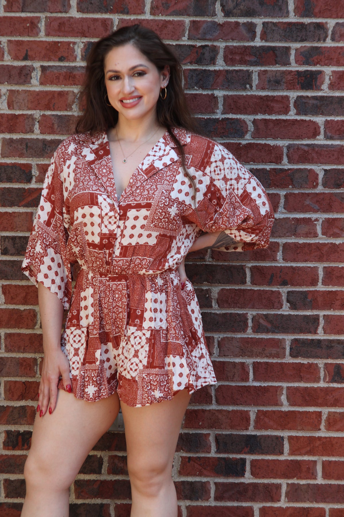 Justina Boho Romper