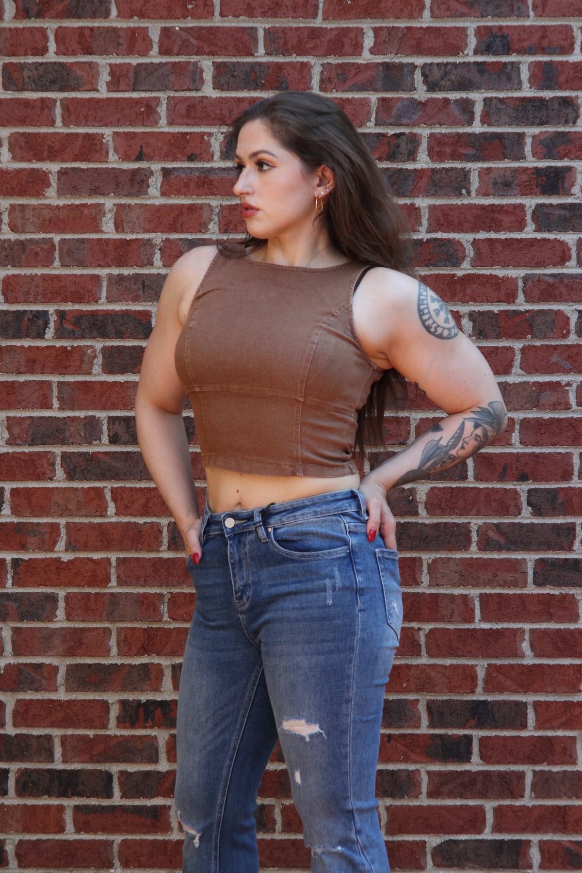 Samantha Denim Corset Top