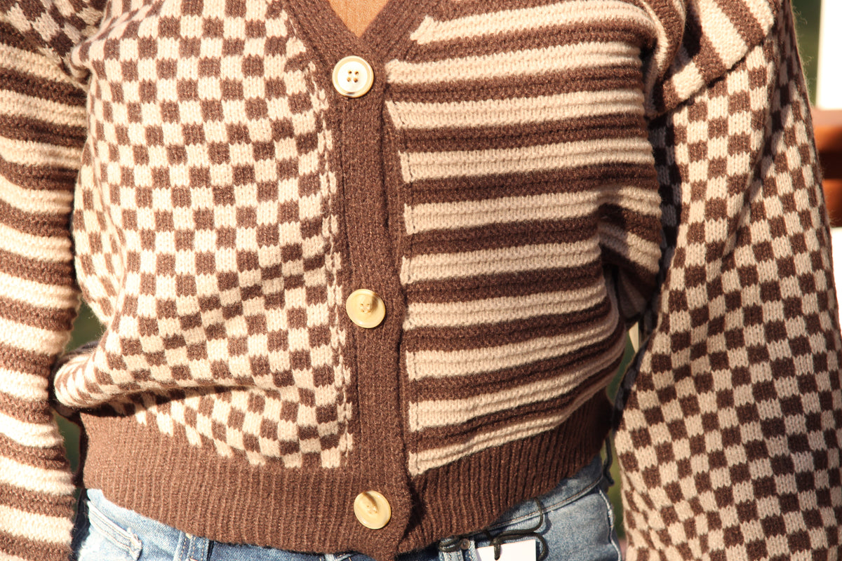 Jaslene Patterned Cardigan