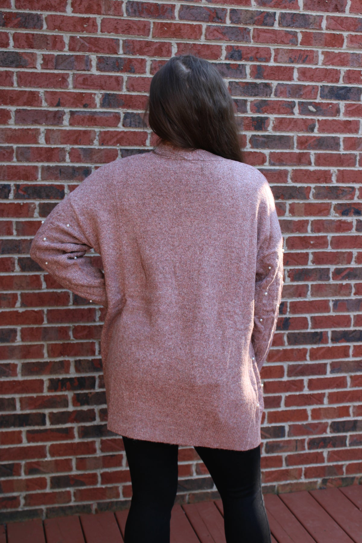 Maribella Open Front Pearl Cardigan